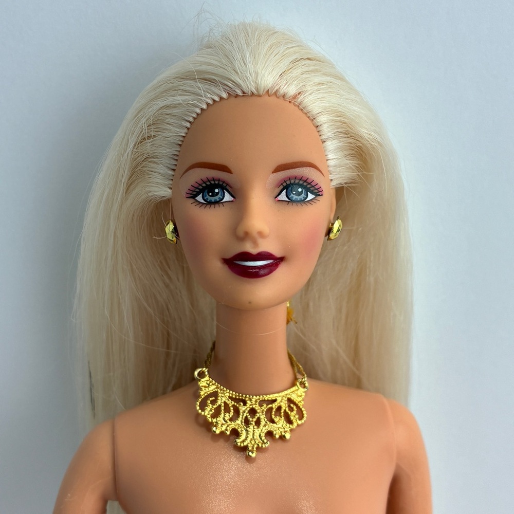 Barbie Doll CEO Face Blonde Hair Gold Accessories - Y2K New Year Holiday Release